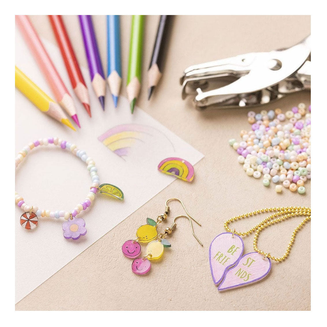 Creativ company seed beads, d 4 mm, size 6 0, hole size 0.9-1.2 mm, various colors, 130 gr 1 box