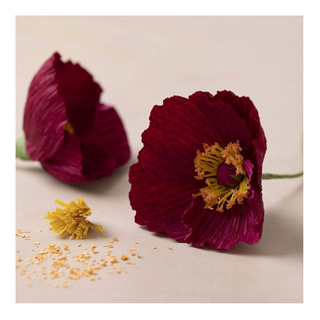 Creativ company mini hobby set crepe paper, poppies, crepe ratio: 180%, 105 gr, 1 box