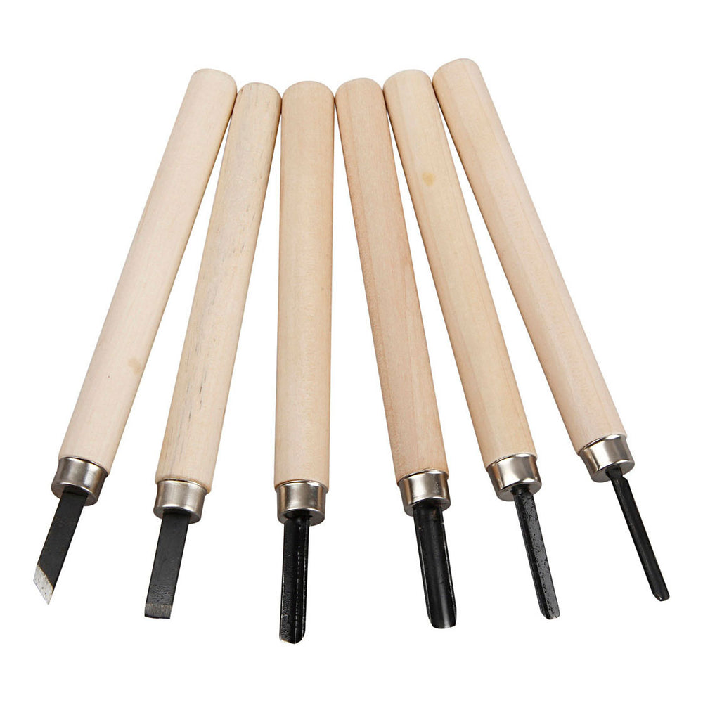 Creativ company wood carving set, 6 pcs.
