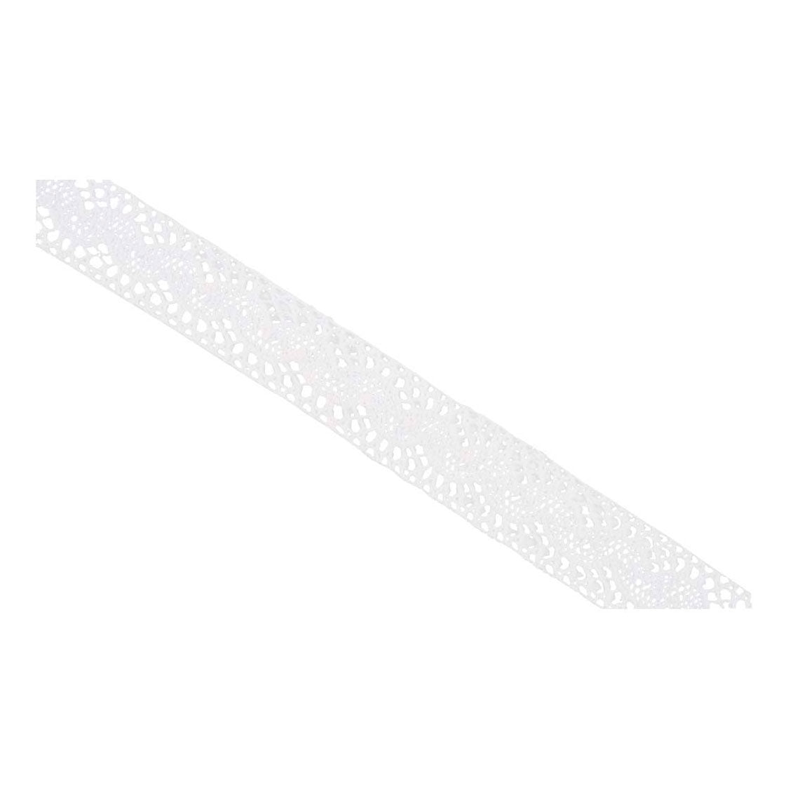 Creativ company crocheted lace ribbon, w: 30 mm, white, 10 m 1 roll
