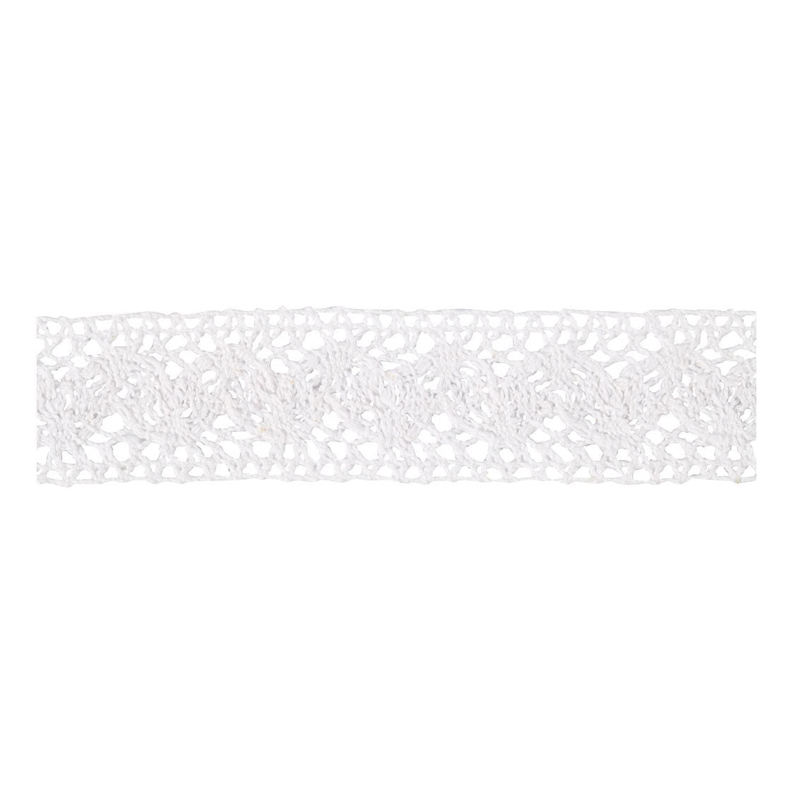 Creativ company crocheted lace ribbon, w: 30 mm, white, 10 m 1 roll