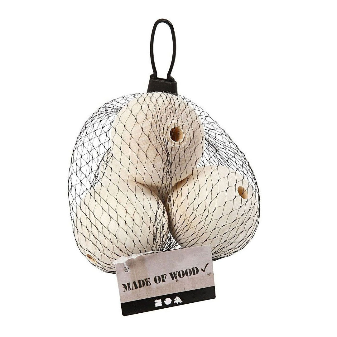 Bead adhmaid cuideachta Creativ, d 50 mm, méid poll 8 mm, 4 píosa 1 bhosca