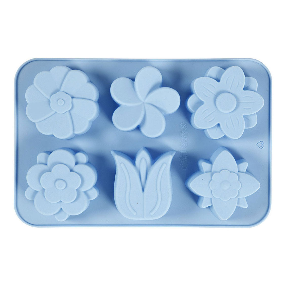 Creativ company silicone molds, flowers, h: 2.6 cm, l: 6 cm, w: 7.5 cm, 75 ml, 1 piece