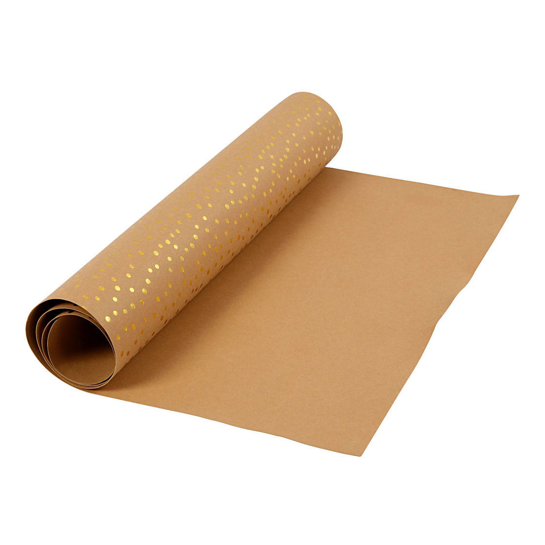 Creativ Company faux leather paper brown with dots, 1m