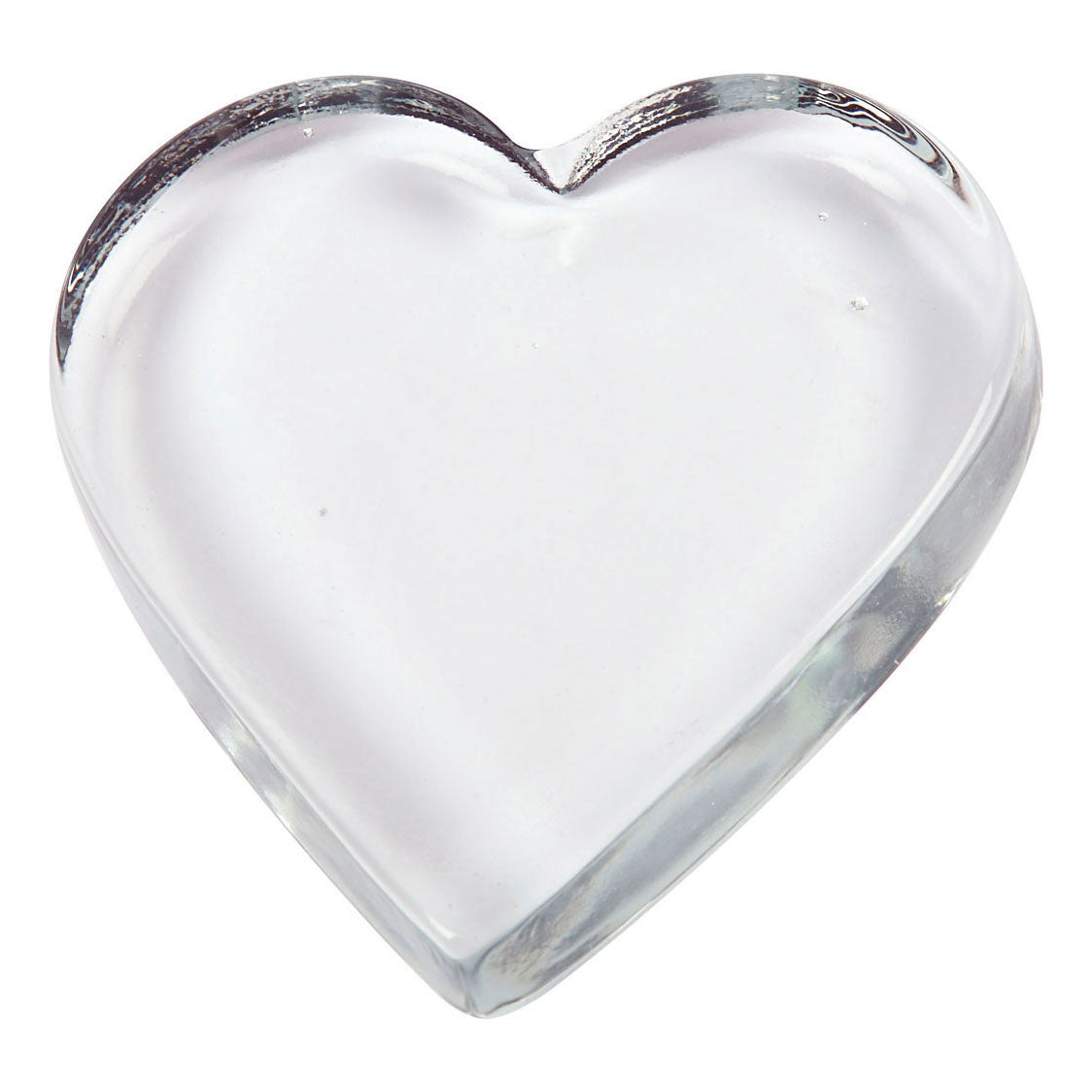 Creativ company glass heart transparent 9x9cm, 10 pcs.
