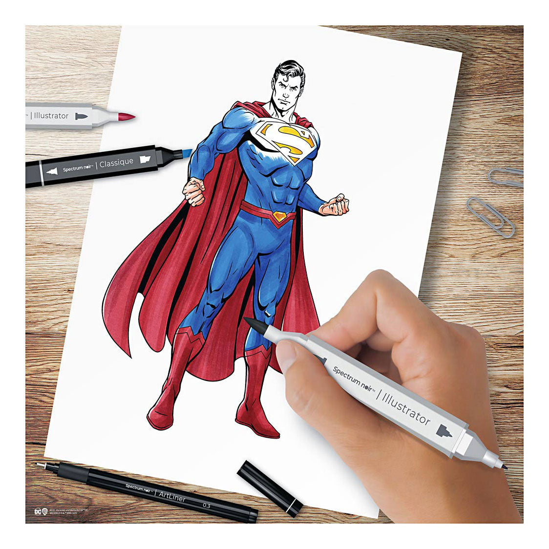 Creativ company hobby set illustration, superman, various colors, 1 box