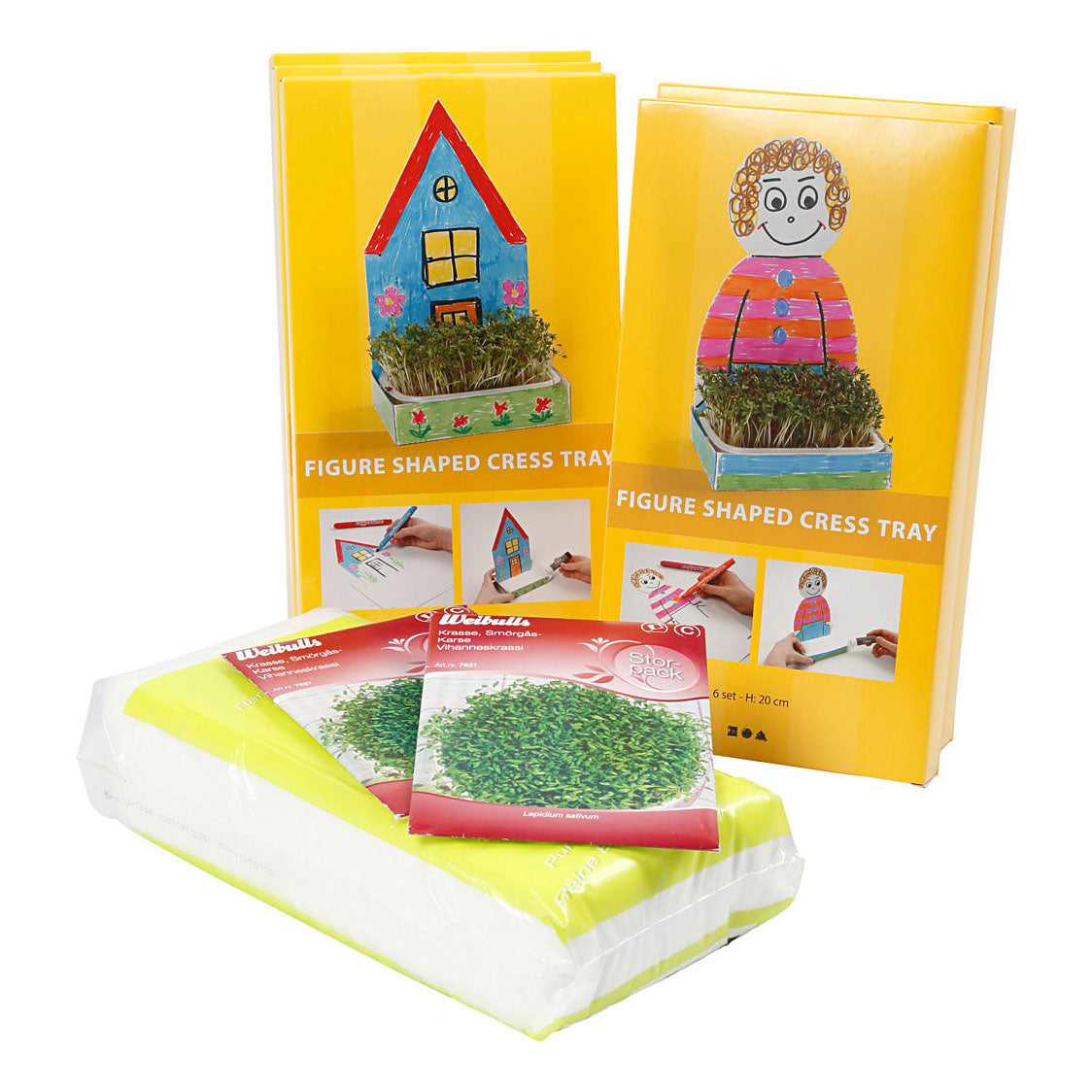 Creativ company watercress bowl with figure white, 30 pcs.