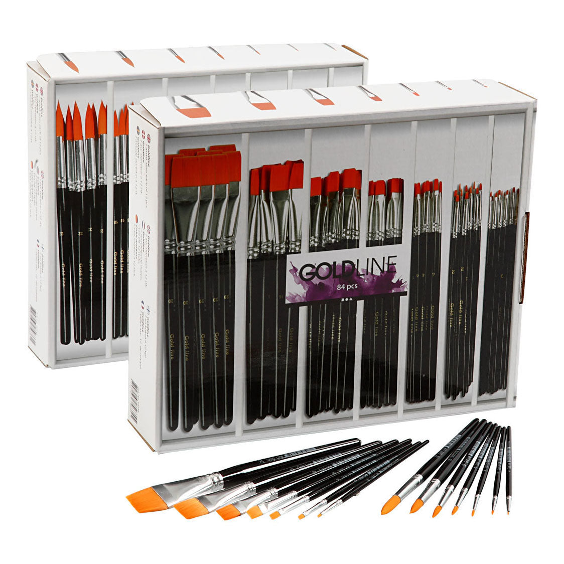 Creativ company gold line brushes, 168pcs.