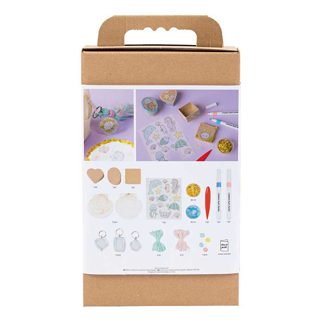 Creativ company mini hobby set - shells and key rings
