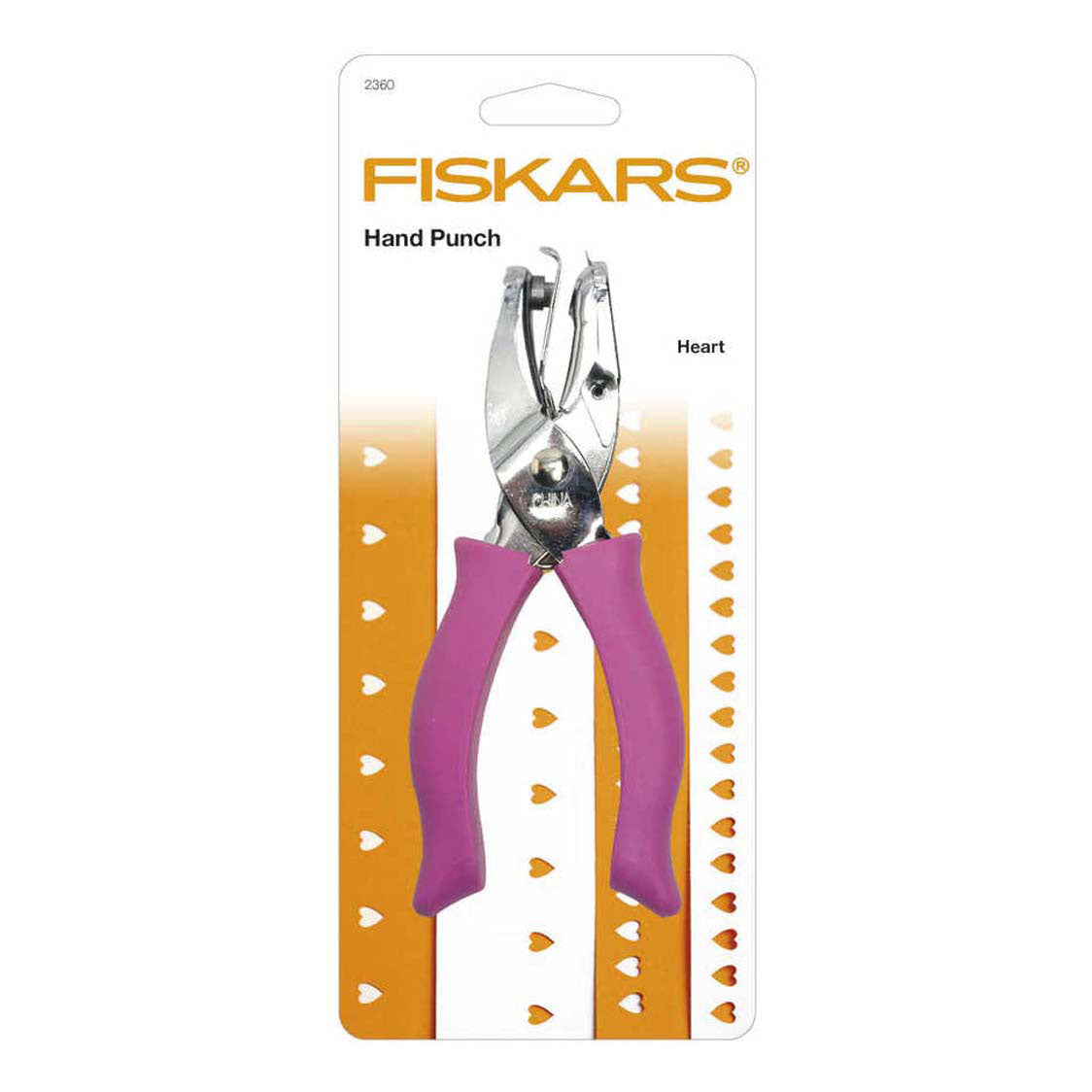 Creativ company fiskars poinçon à main, cœur, taille de trou 5 mm, 1 pièce