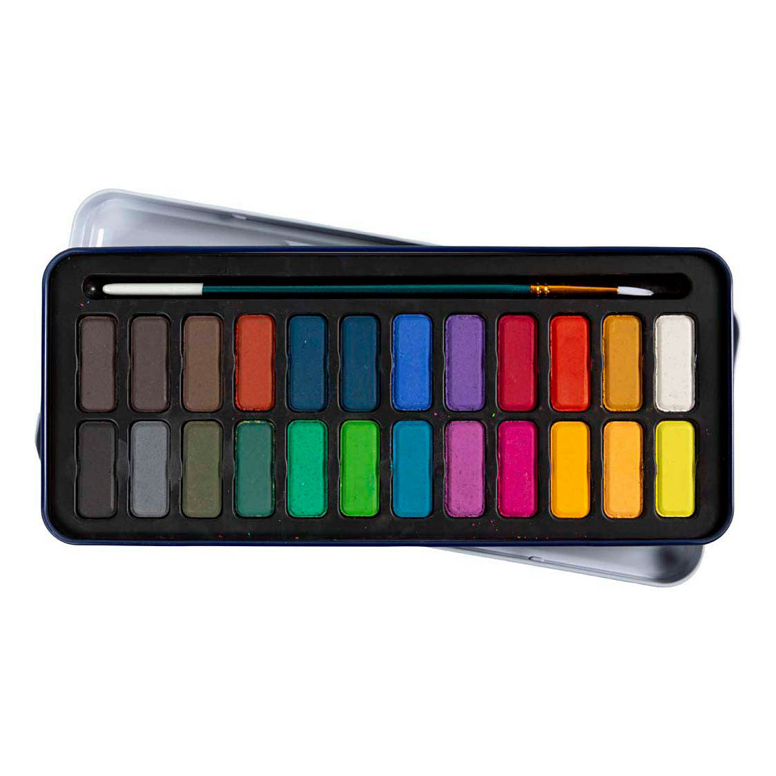 Set d'aquarelles Creativ company, format 12x30 mm, différentes couleurs, 24 couleurs 1 boîte