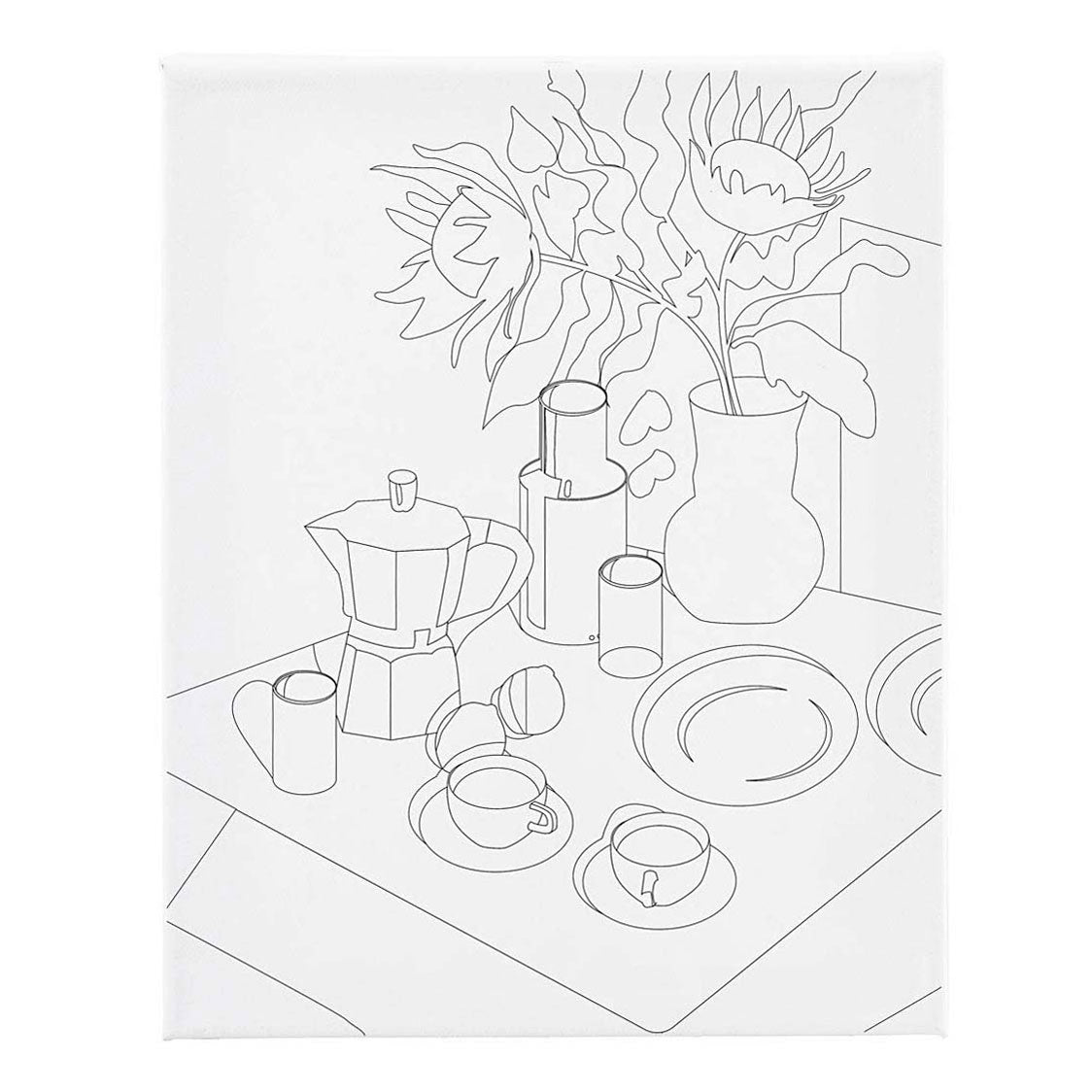 Creativ company painting canvas with print, breakfast table, d: 1.6 cm, dimensions 24x30 cm, 360 g, 1 piece