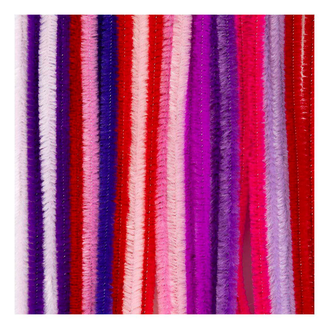 Creativ company chenille, l: 30 cm, thickness 6 mm, purple pink harmony, 25 pieces 1 box