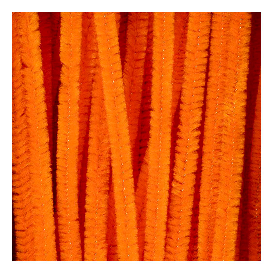 Creativ company chenille, l: 30 cm, thickness 6 mm, orange, 50 pieces 1 box
