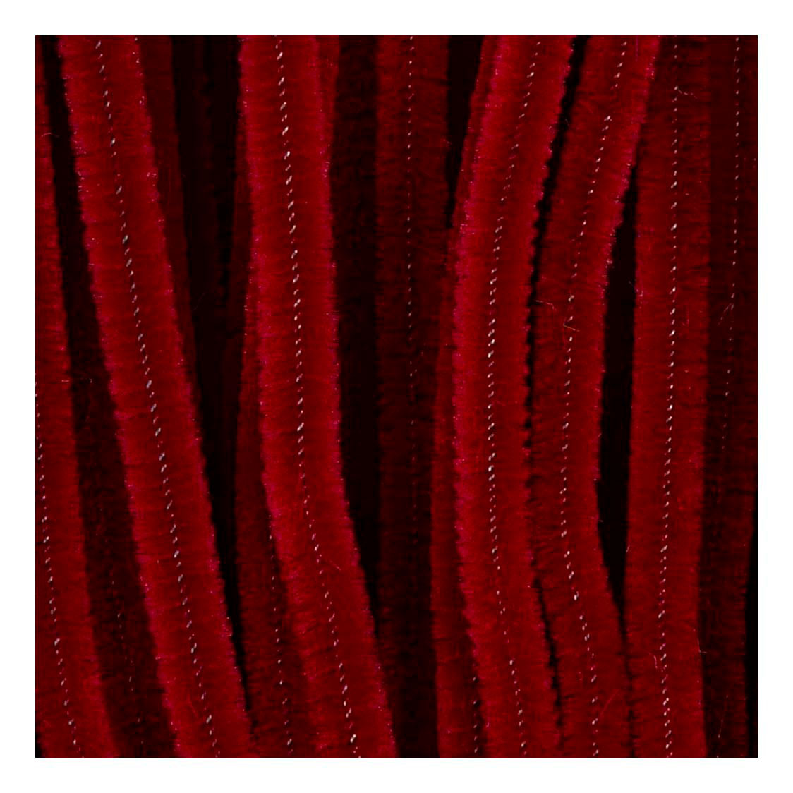Creativ company chenille, l: 30 cm, thickness 6 mm, dark red, 50 pieces 1 box