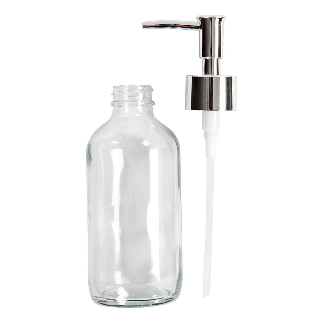 Creativ company soap dispenser, height 19.3 cm, depth 6.3 cm, 230 ml, clear, 1 piece