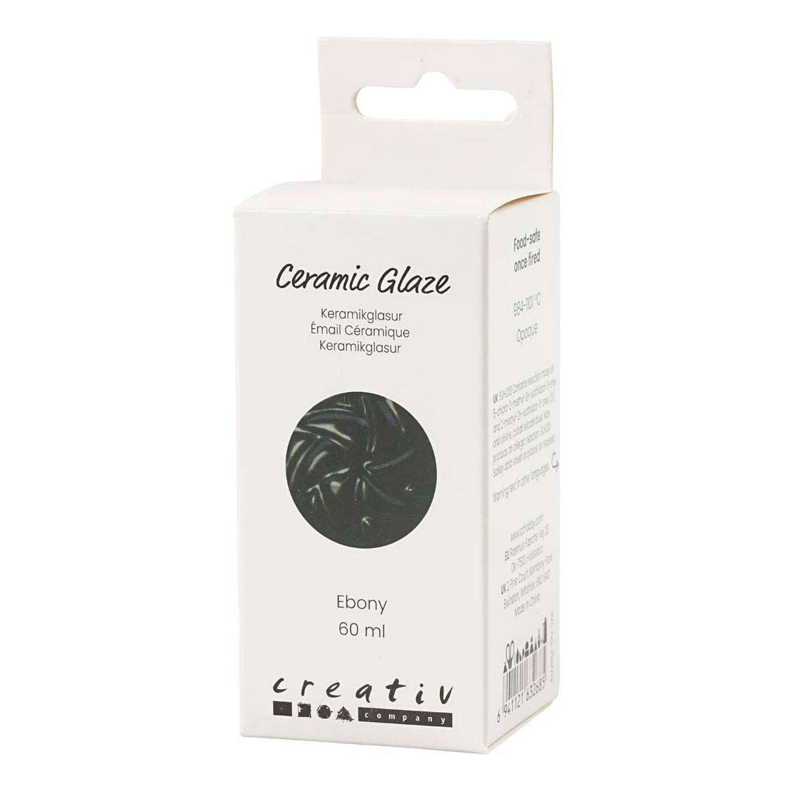 Creativ company keramiek glazuur 984-1101 c dekkend ebony - 60ml