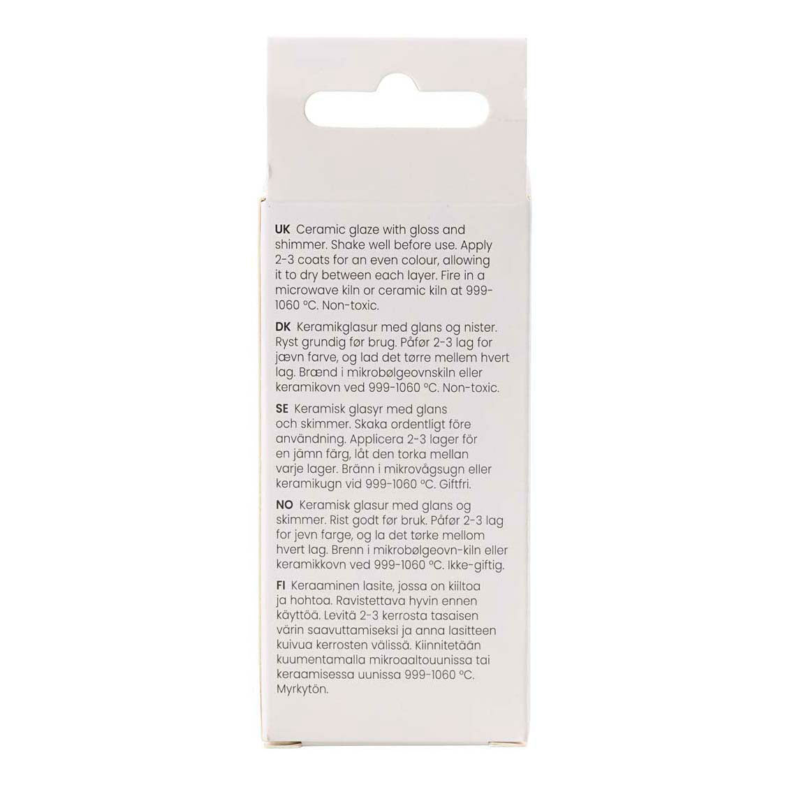 Esmalte cerâmico salpicado da empresa Creativ, 999-1060 ° c, opaco, presa, 60 ml 1 frasco