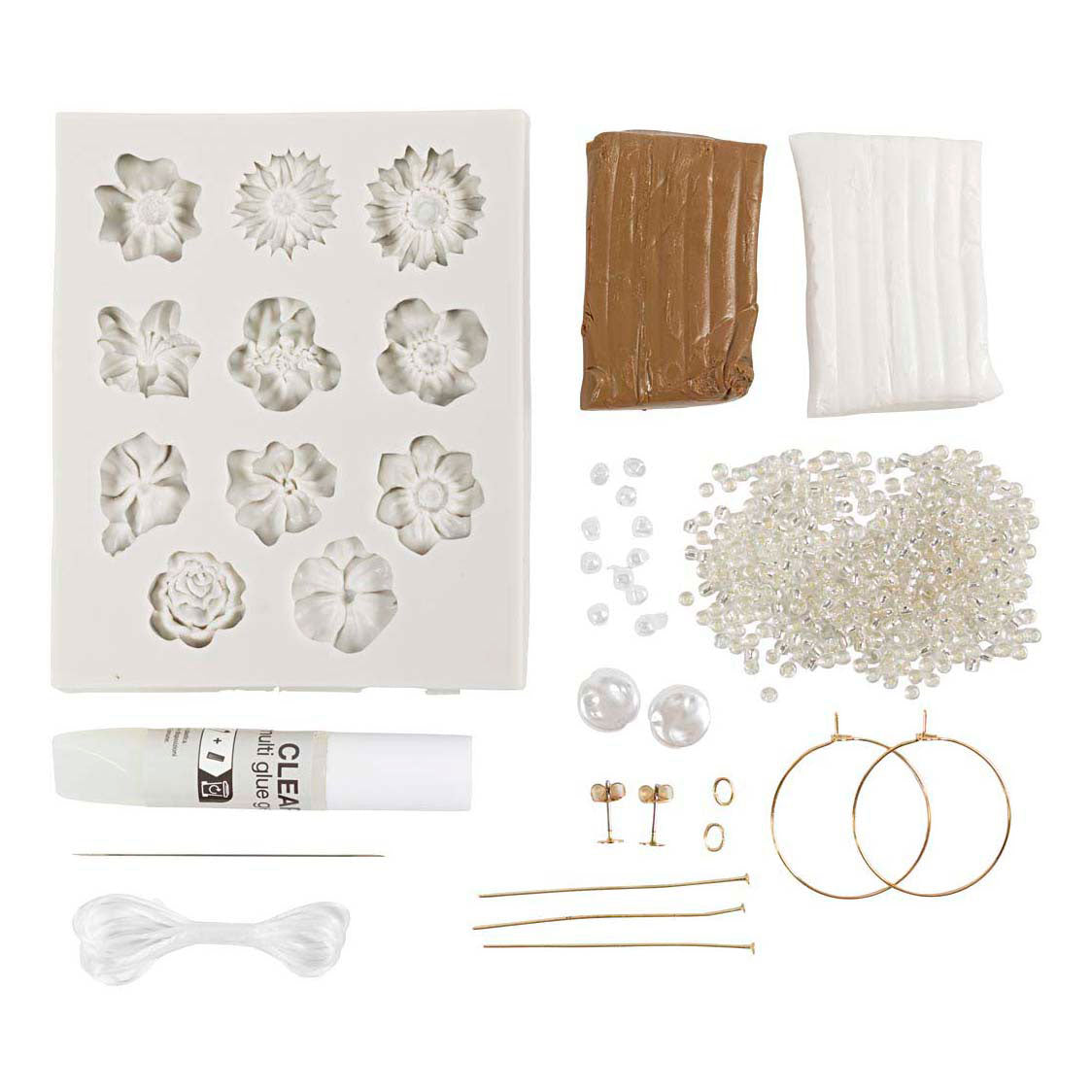 Мини хоби комплект от Creativ, бижута, обеци, гривна и колие с дизайн на цветя