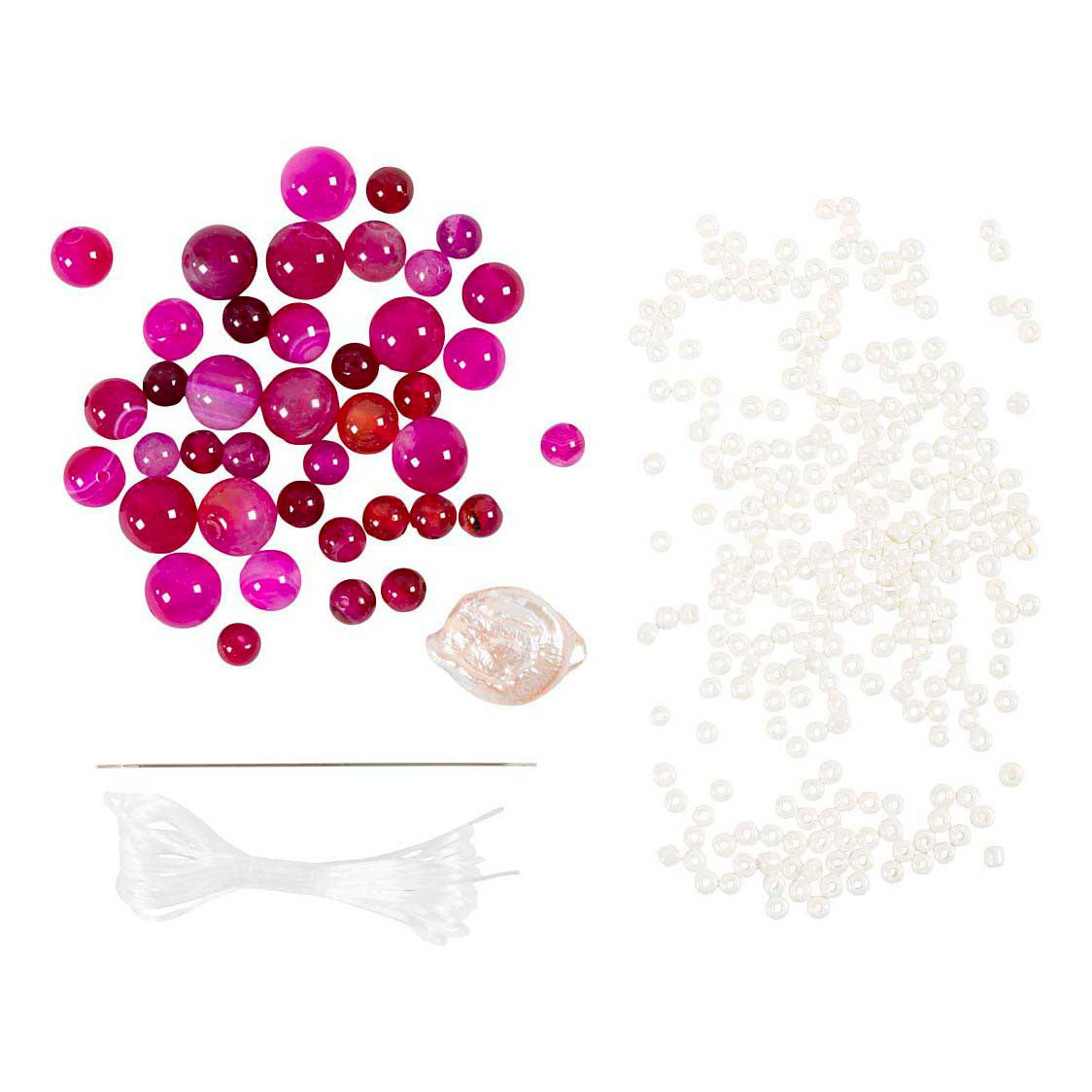 Creativ firma mini hobby sæt smykker, halskæde og armbånd, pink, 1 æske