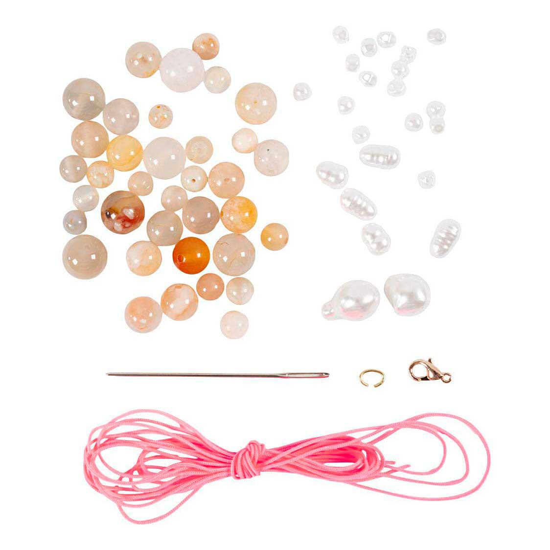 Mini set hobby di Creativ Company, gioielli, collane e braccialetti, rosa, 1 scatola