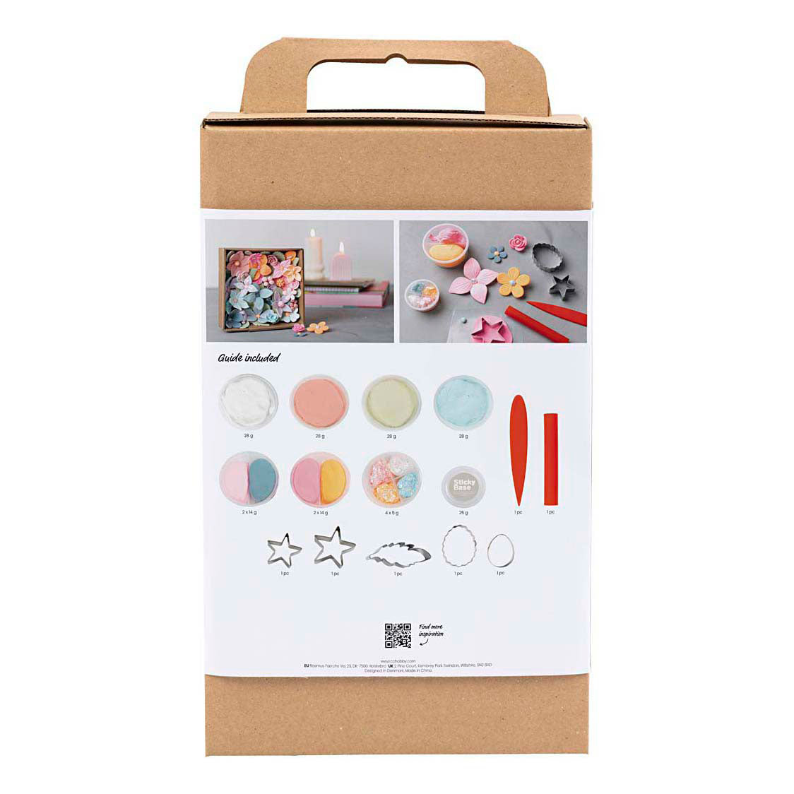 Creativ company hobbyset boetseren, bloemen, pastelkleuren, 1 doos