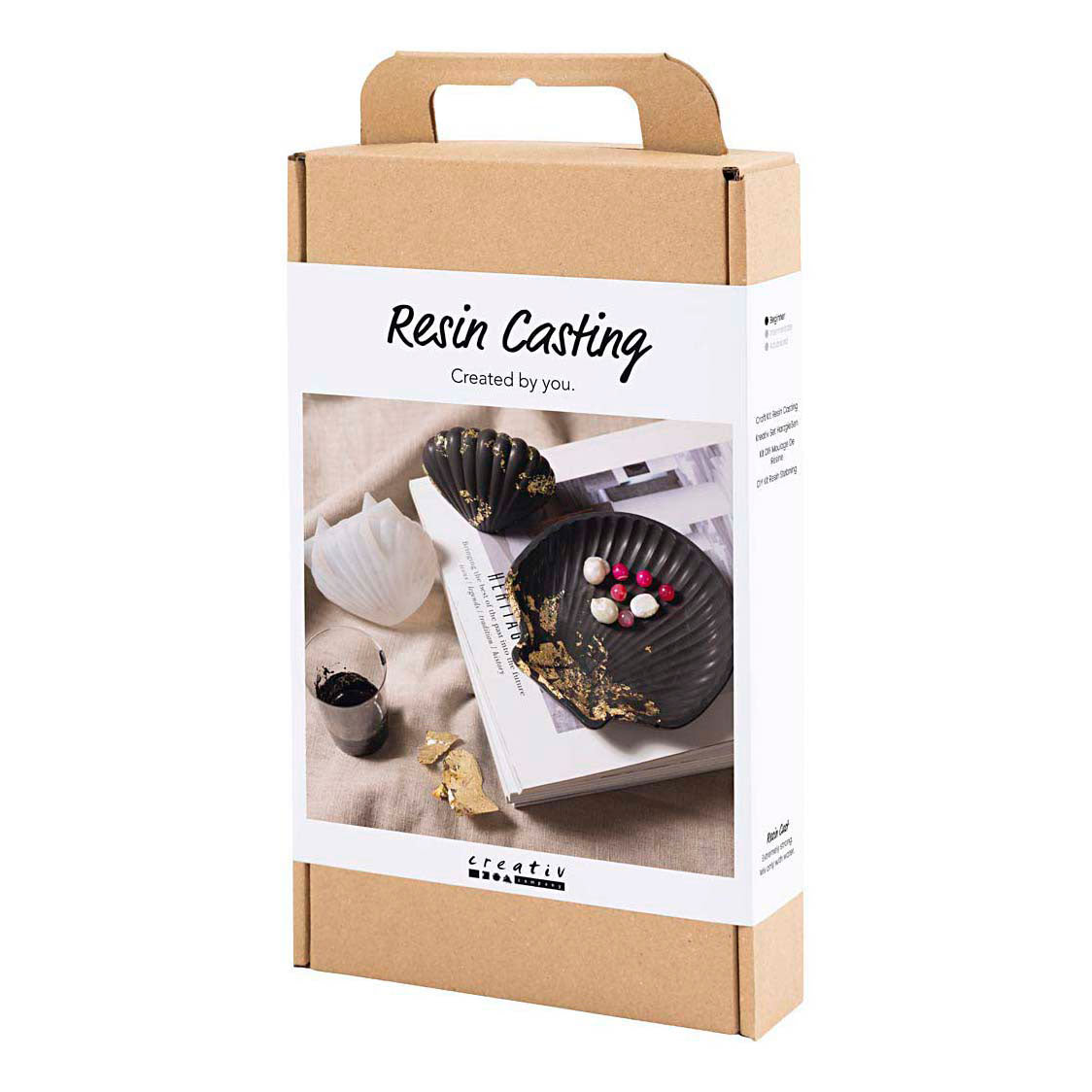 Creativ company hobbyset hars gieten, mossel, zwart, goud, 1 doos