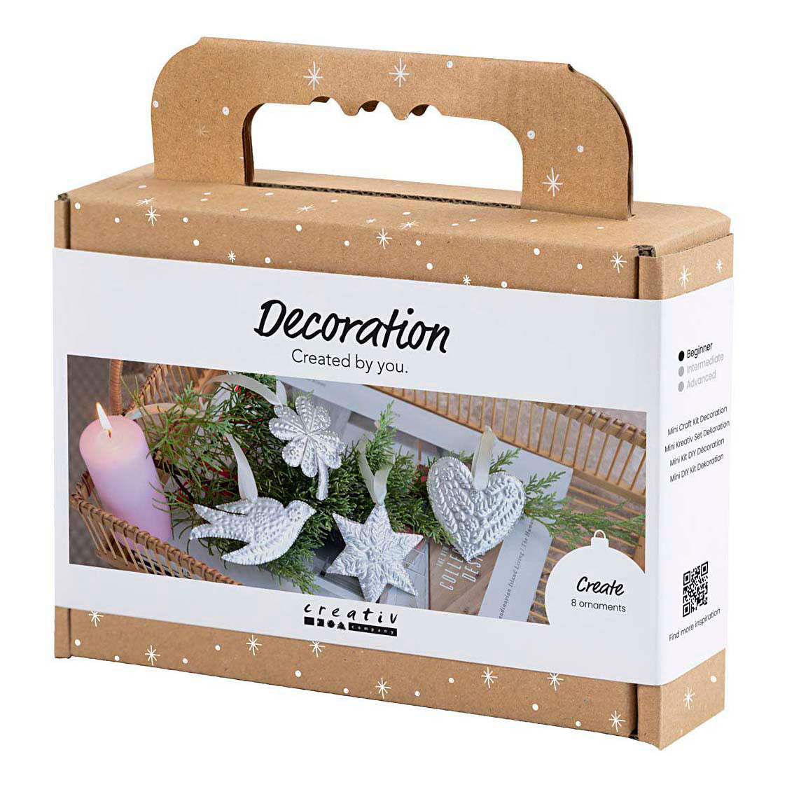 Creativ company mini hobby set decoration, Christmas decoration, silver metal, 1 box