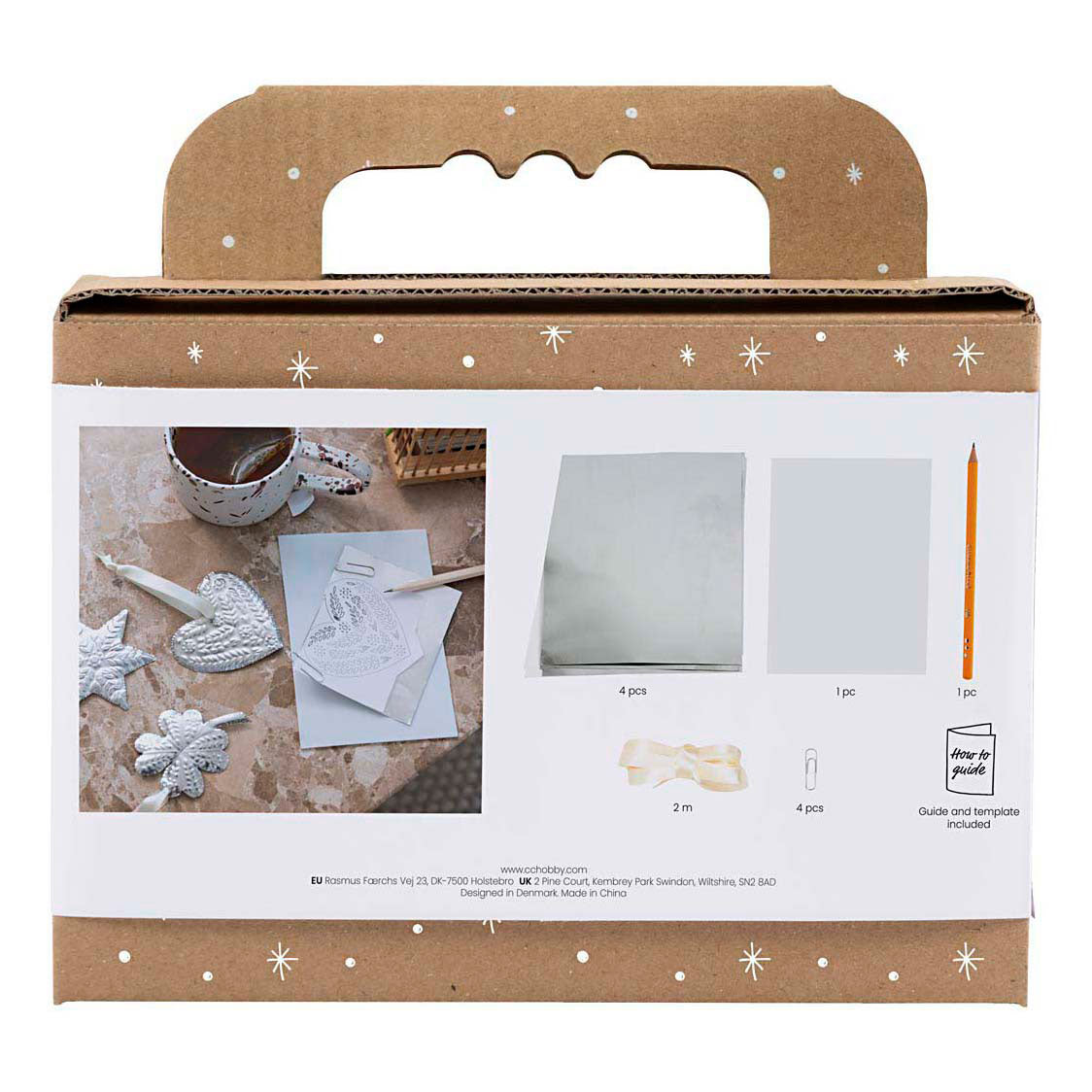 Creativ company mini hobbyset decoratie kerstdecoratie silver metal