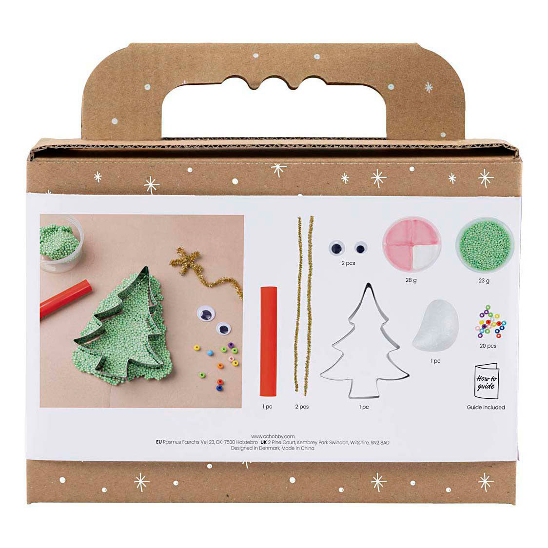 Creativ company mini hobbyset boetseren, kerstboommonster, diverse kleuren, 1 doos