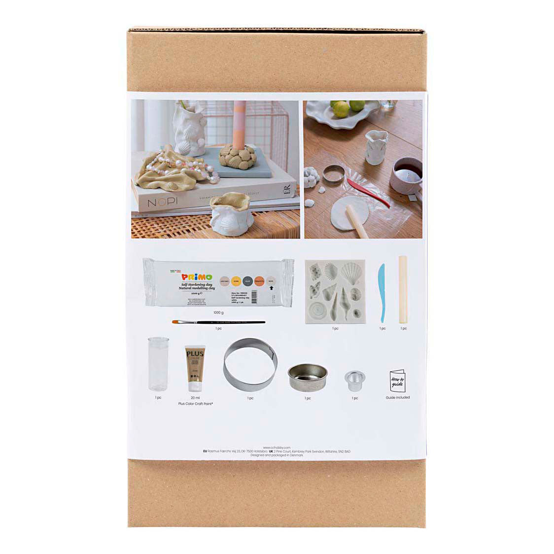 Creativ company modeling hobby set, vases and candlesticks, beige, ivory, off-white, 1 box