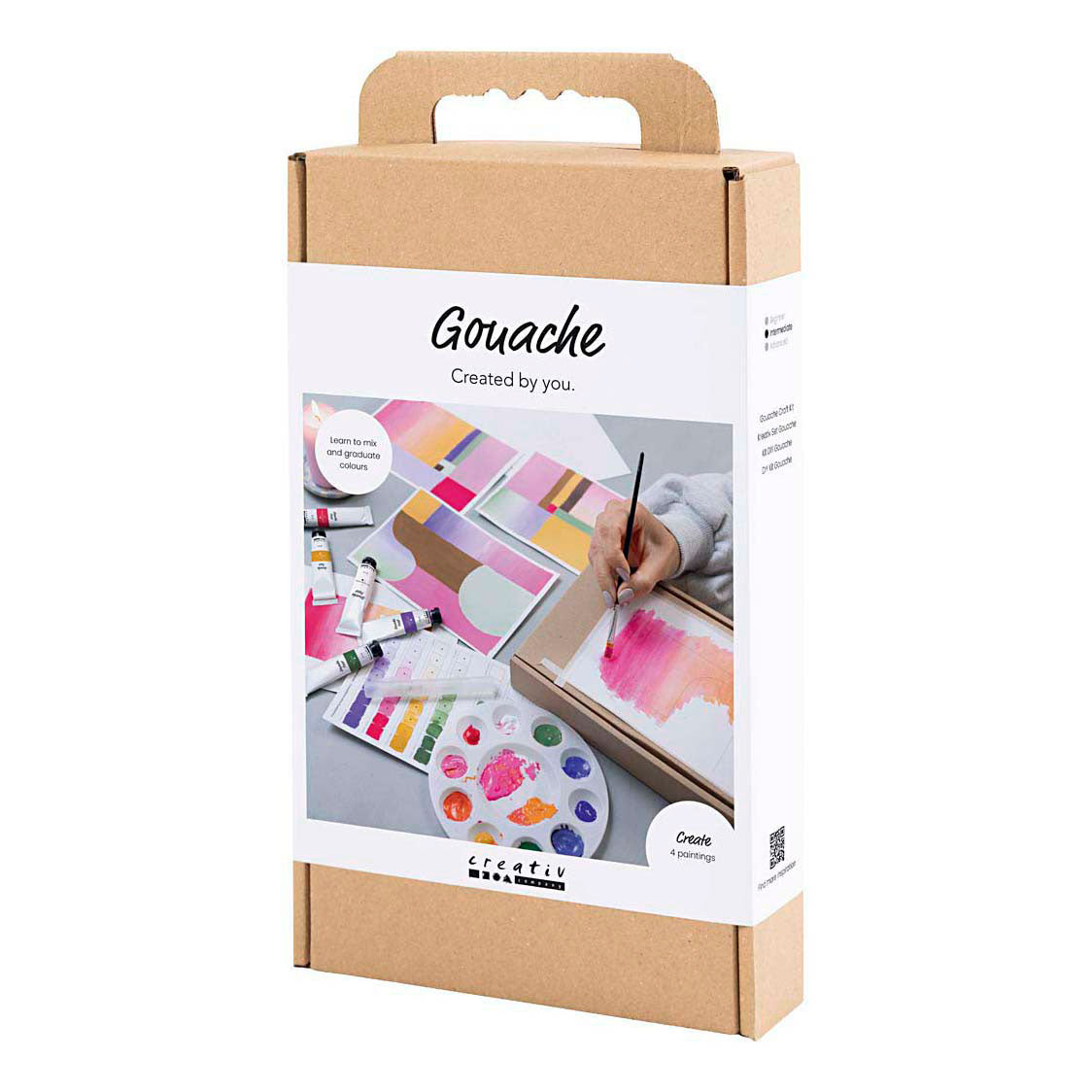 Creativ company hobbyset gouache, schilderijen, diverse kleuren, 1 doos