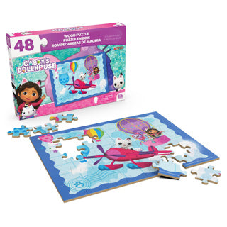 Spinmaster gabby's dollhouse houten puzzel 48 stukjes | 2 stuks