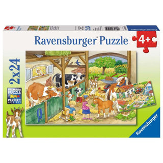 RAVENSBURGER - Gladt jordbruksliv 2 x 24 stycken
