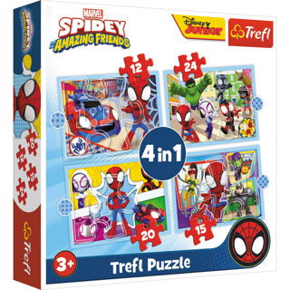 Trefl puzzle spidey and friends 4 in 1 | 2 pcs