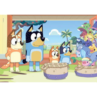 Clementoni puzzle puzzle super color bluey, 2x20st.