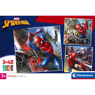 Clementoni Jigsaw Puzzle Super Color Square Marvel Spiderman, 3x48st.