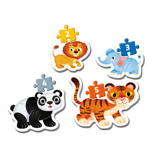 Clementoni puzzel my first 2, 3, 4, 5 stukjes wilde dieren | 2 stuks