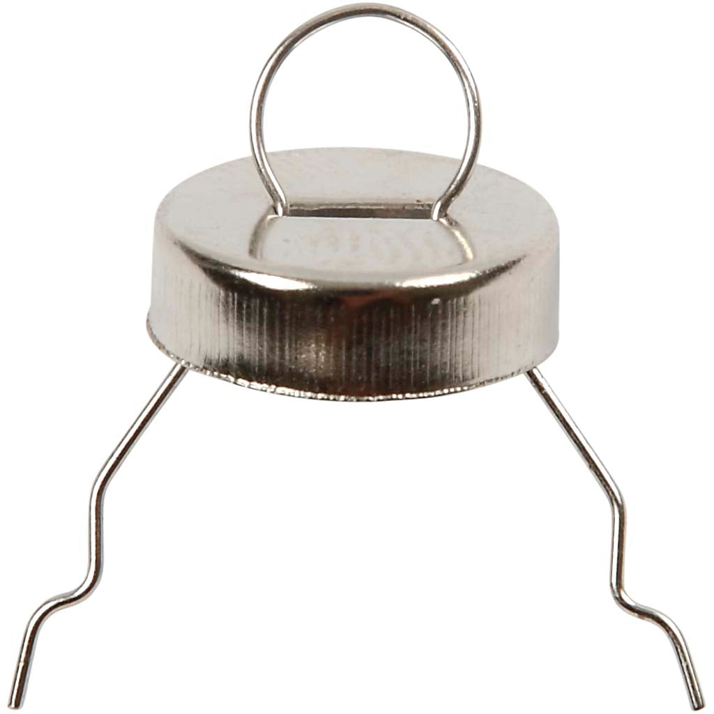 Creativ company metal pendant, d 13 mm, hole size 5 mm, silver, 25 pieces 1 box