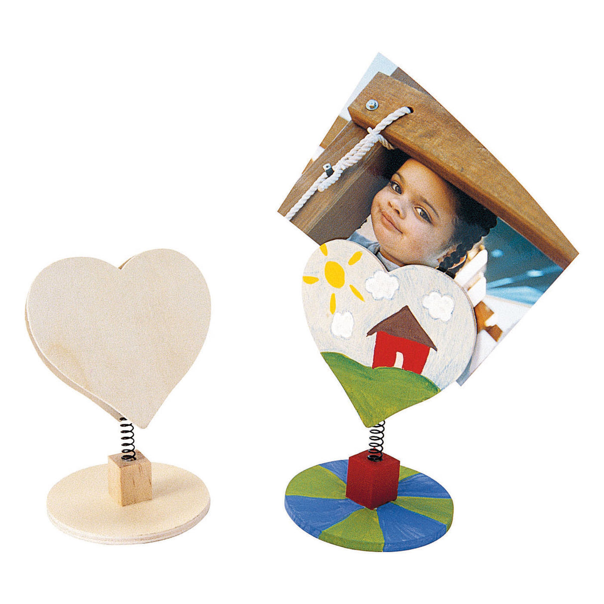 Farben – dekorieren Sie Ihr Holz-Memo-Clip-Herz, 12 Stück.