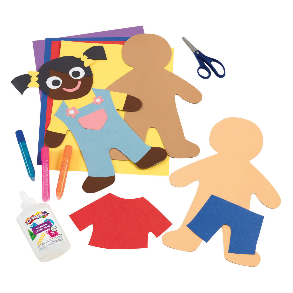 Colorations - colours like me grote mensen vormen, set van 24 (4 kleuren)