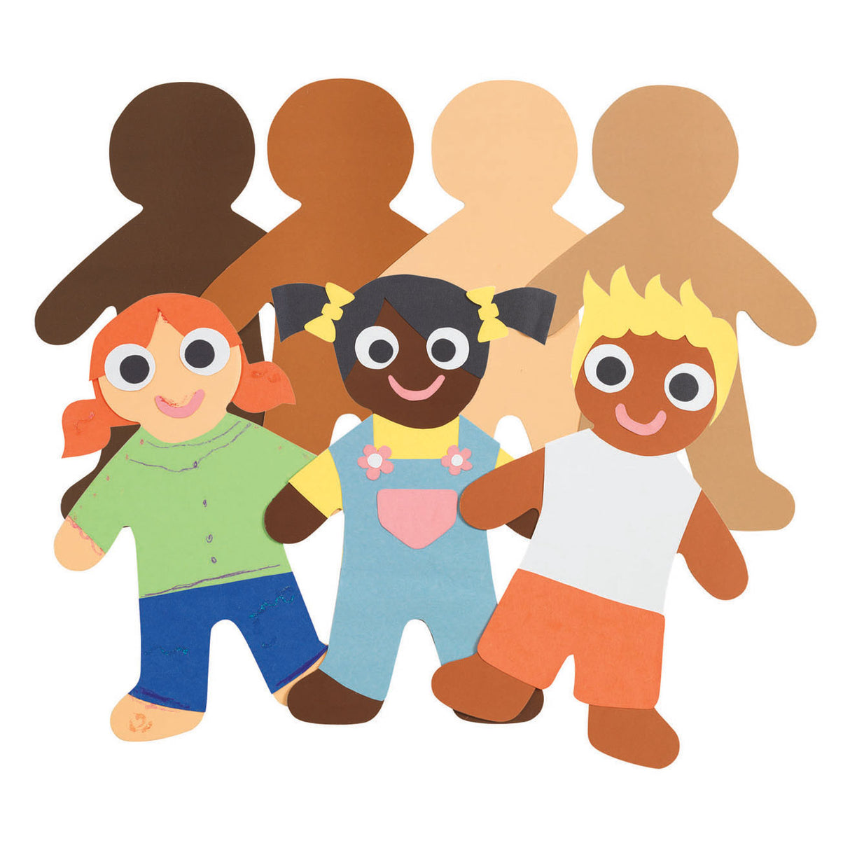 Farbgebiete - Farben wie ich große Menschenformen, set von 24 (4 Farben)