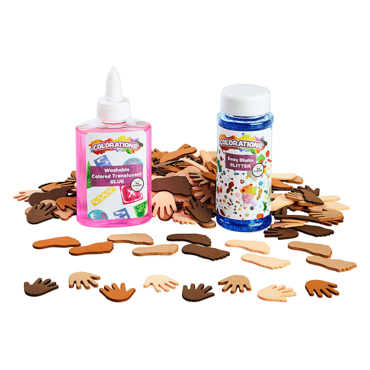 Colorations Colours Like Me Hands and Feet Foam Stickers, 200 pcs.