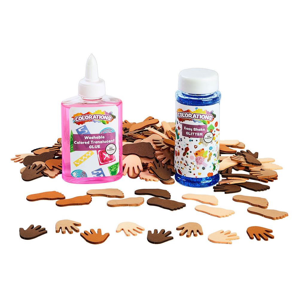 Colorations Couleurs comme moi Hands et pieds Foamstickers, 200st.