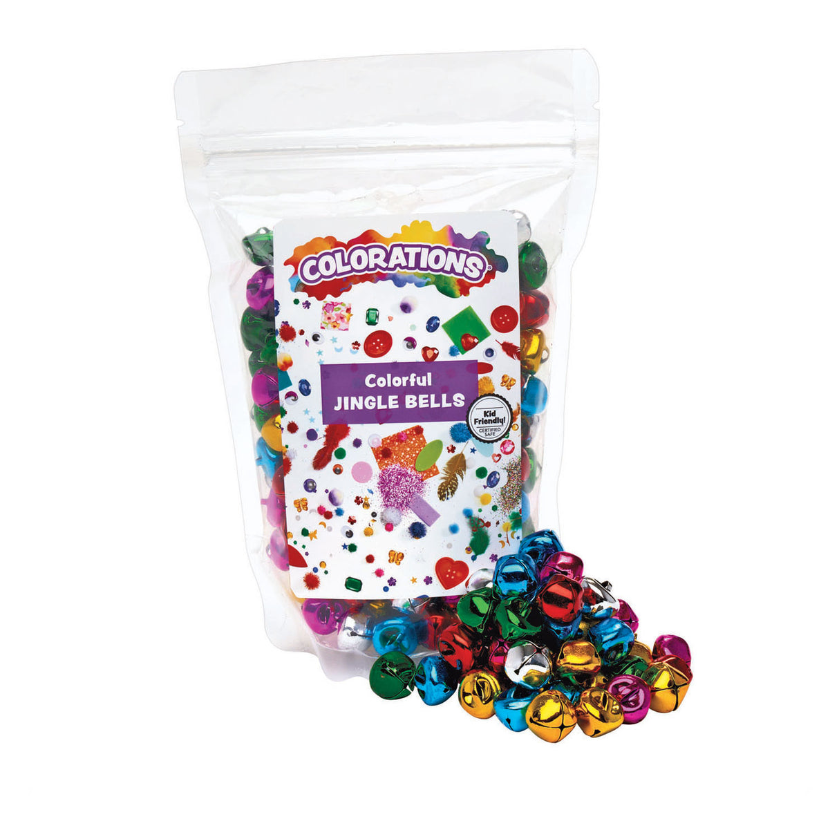 Colorations - colored craft bells, 200 pcs.