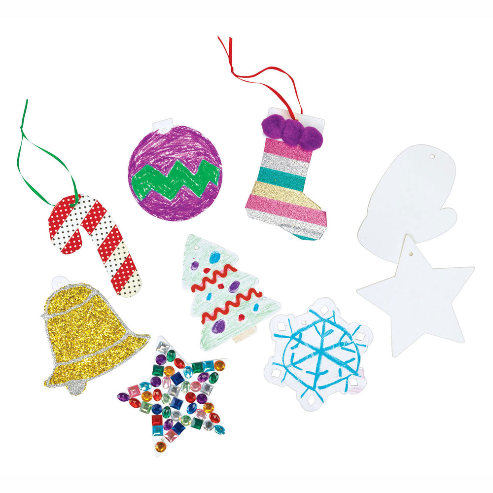 Colorations - Cardboard Christmas Ornaments, Set of 48