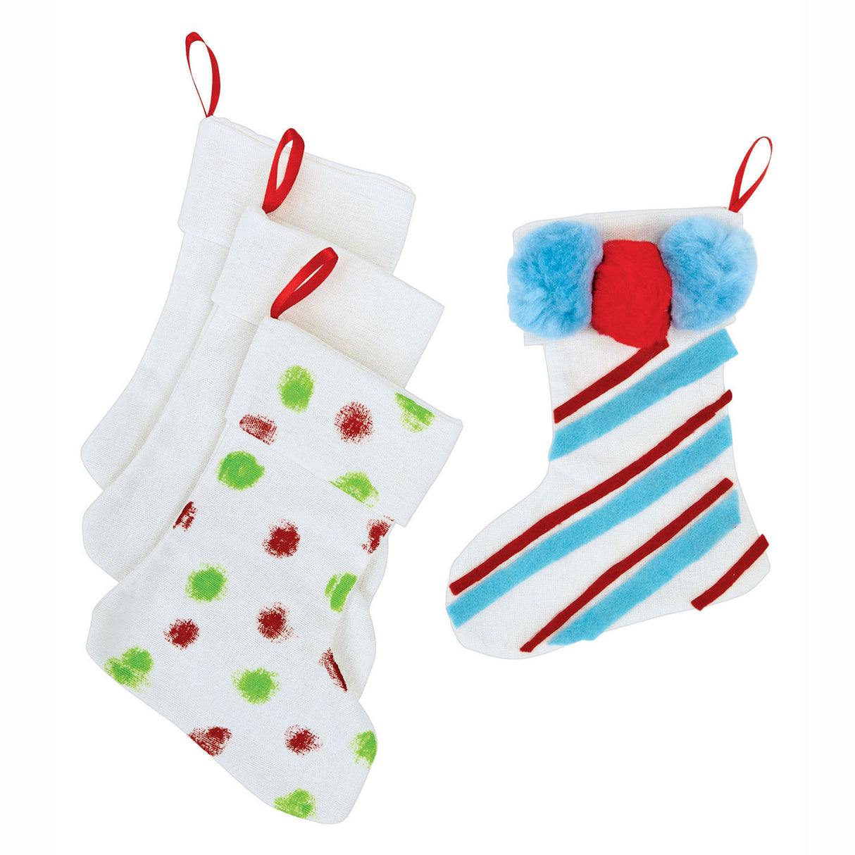 Colorations - Decorate your own Christmas stocking, Set of 12