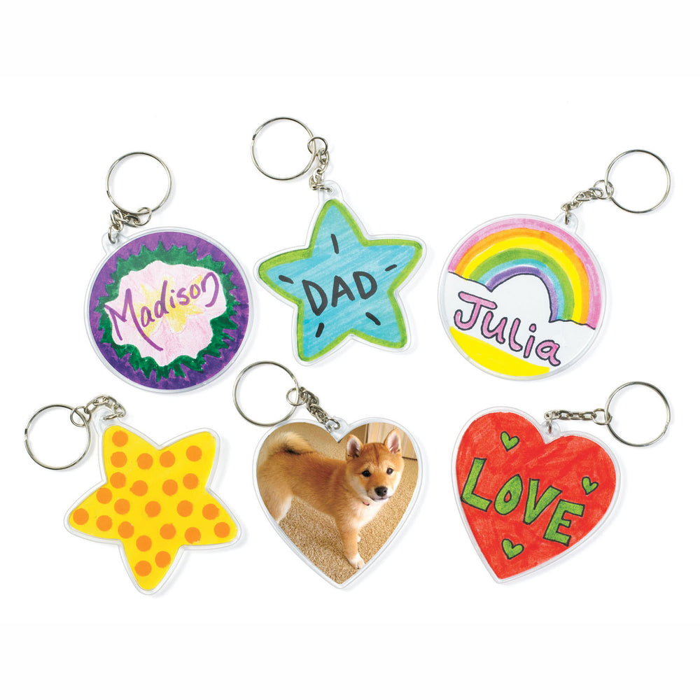Colorations Make Your Own Keychain, Set of 12
