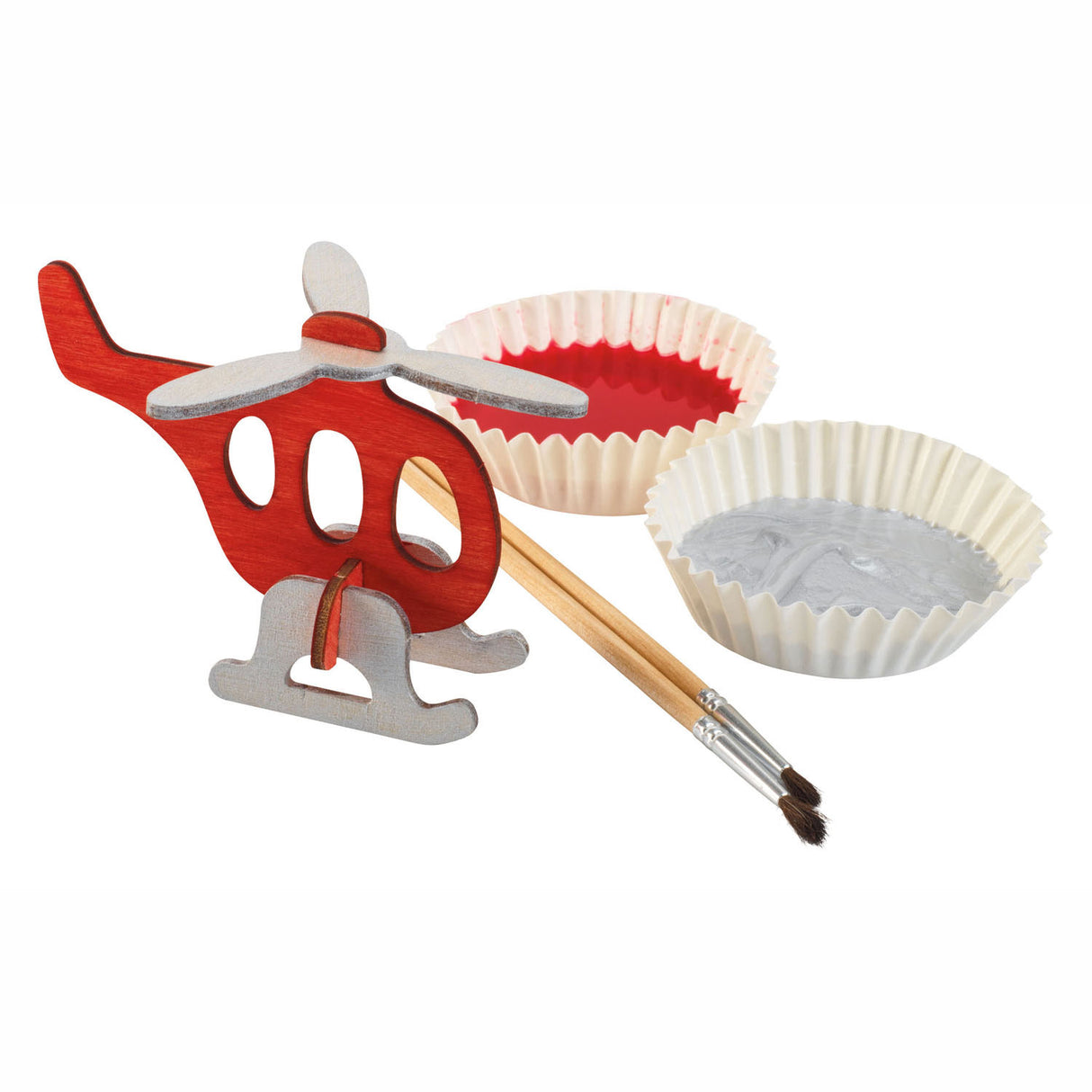 Colorations wooden 3D vehicle construction kit, set of 4