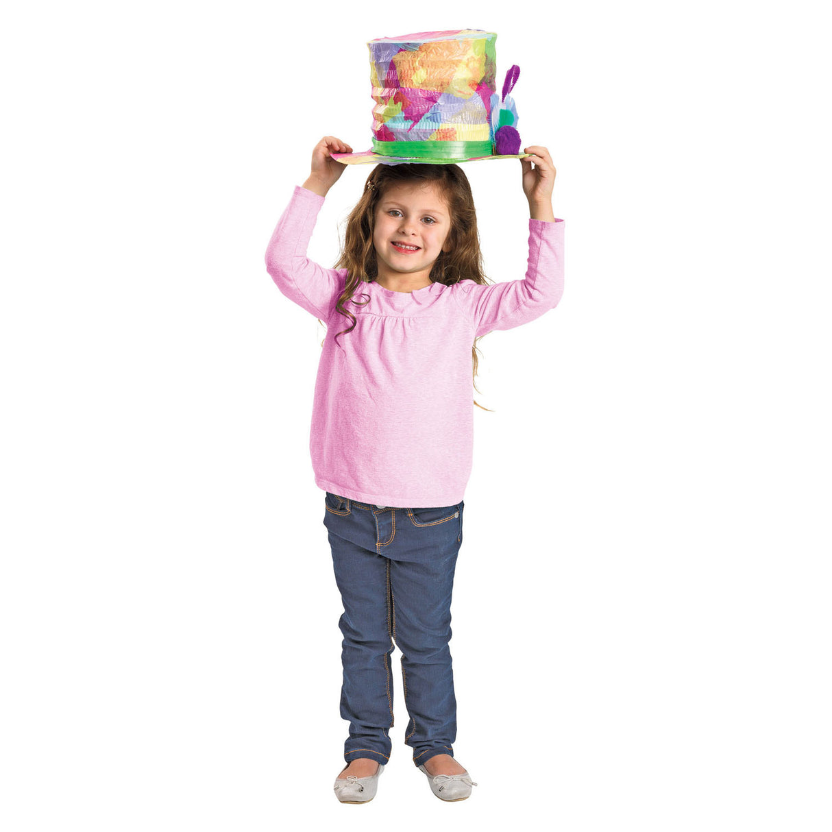 Colorations Make and Decorate Your Own Hat Top White, Set of 12